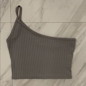 Pretty Little Thing One Shoulder Ribbed Crop